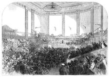 The Social Science Congress at New York: Lord Brougham...delivering his address…, 1864. Creator: Mason Jackson