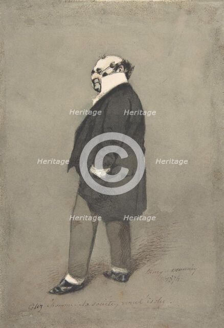 The Society Man (Monsieur Joseph Prudhomme), 1874. Creator: Henry Bonaventure Monnier.