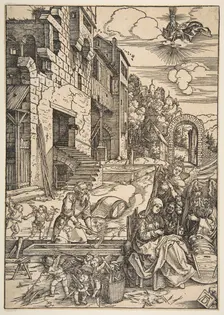 The Sojourn of the Holy Family in Egypt, from The Life of the Virgin, after 1511. Creator: Albrecht Durer