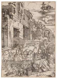 The Sojourn of the Holy Family in Egypt, from The Life of the Virgin, c. 1504. Creator: Dürer, Albrecht (1471-1528)