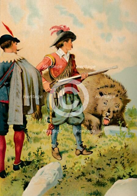 'The Soldier and the Bear', 1901. Artist: Edward Henry Wehnert.