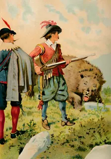 The Soldier and the Bear 1901. Artist: Edward Henry Wehnert