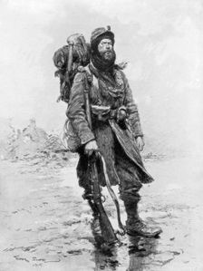 The Soldier of 1915, (the archetypical Poilu) 1915, (1926).Artist: Georges Bertin Scott