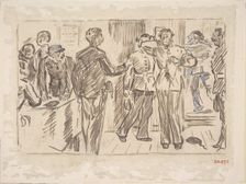The Soldier's Tear-Old Song, ca. 1879. Creator: Charles Samuel Keene