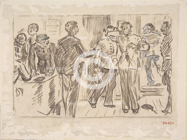 The Soldier's Tear-Old Song, ca. 1879. Creator: Charles Samuel Keene.
