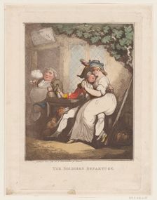 The Soldier's Departure, October 10, 1799., October 10, 1799. Creator: Thomas Rowlandson