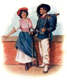 The Soldier's Farewell 1908-1909.Artist: H Kollien
