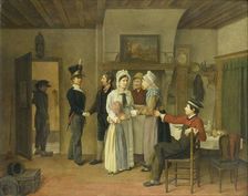 The Soldier's Farewell, 1828. Creator: Charles van Beveren