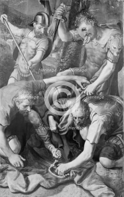 The Soldiers Fighting over Christ's Cloak, 1547-1603. Creator: Martin de Vos.