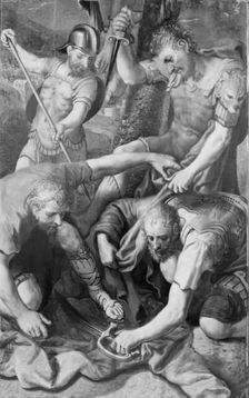 The Soldiers Fighting over Christ's Cloak, 1547-1603. Creator: Martin de Vos
