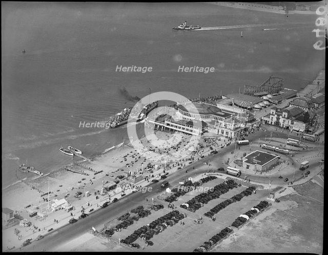 The 'Solent Queen' and 'Gracie Fields', Southsea, 1939.  Creator: Cyril Murrell.