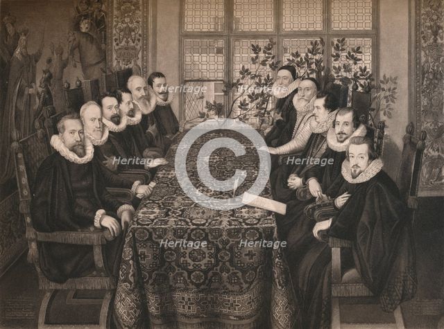 'The Somerset House Conference, 1604', 1604, (1904). Artist: Unknown.