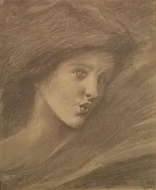 The Song of Solomon - study of a zephyr for Sponsa de Libano 1891. Creator: Frederick Hollyer
