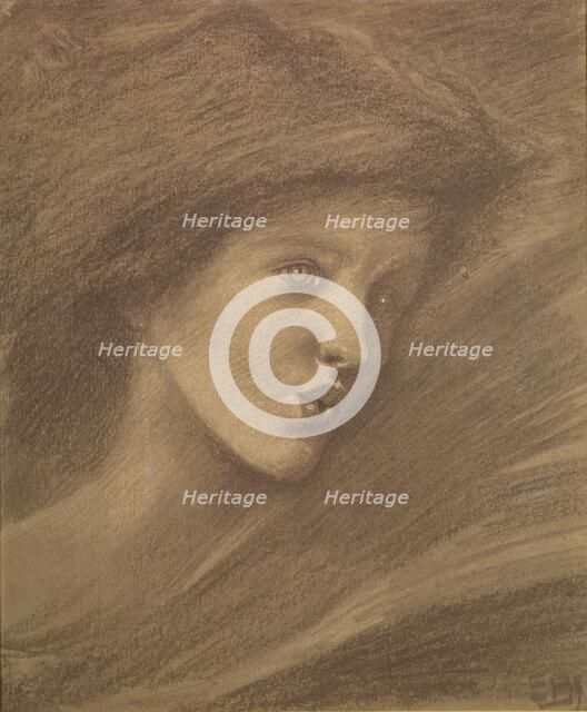 The Song of Solomon - study of a zephyr for 'Sponsa de Libano', 1891. Creator: Frederick Hollyer.