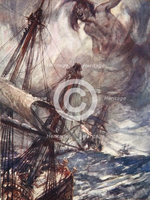 The Song of the Sou'Wester, illustration from 'Drake's Drum and Other Songs of the Sea', 1905. 
