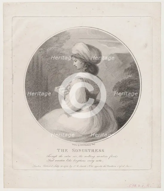 The Songstress, 1782. Creator: John Raphael Smith.