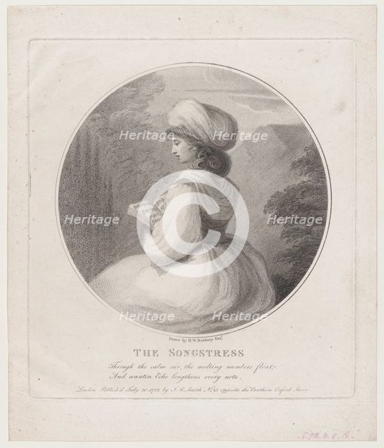 The Songstress, 1782. Creator: John Raphael Smith.