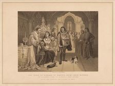 The Son's of Edward IV Parted from their Mother, by Richard Duke of Gloucester, June 16th 1483 ( Artist: W Ridgway