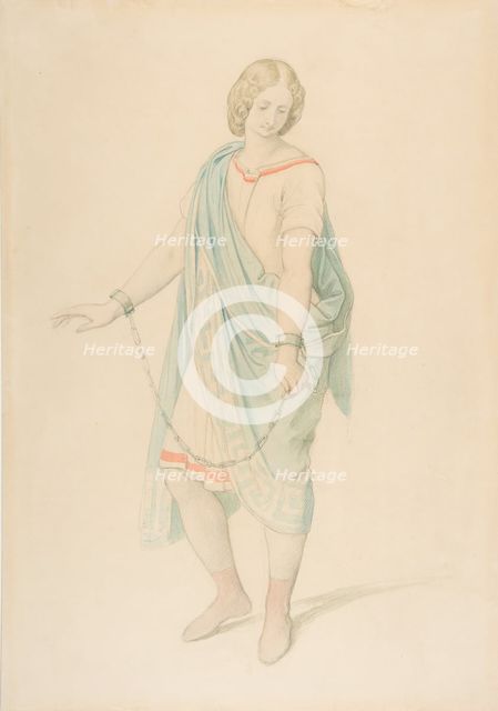 The soprano Karoline Hetzenecker in the role of Sesto in La Clemenza di Tito..., ca. 1848. Creator: Moritz von Schwind.