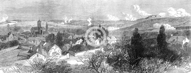The sortie from Paris, Jan. 19: view from the Prussian left, at Louveciennes, 1871. Creator: Unknown.