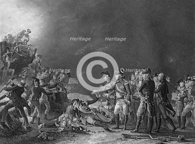 'The Sortie Made by the Garrison of Gibraltar', 27 November 1781 (c1857).Artist: J Rogers