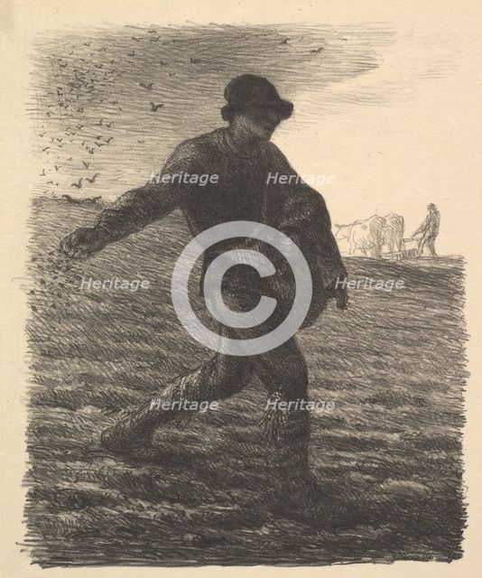 The Sower, 1851. Creator: Jean Francois Millet.