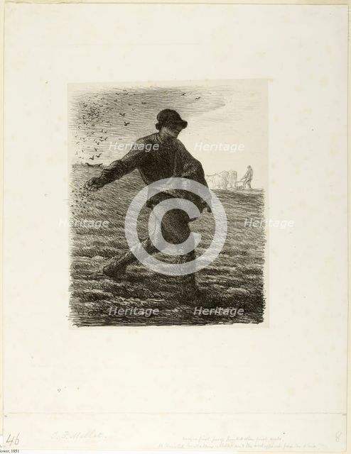The Sower, 1851. Creator: Jean Francois Millet.