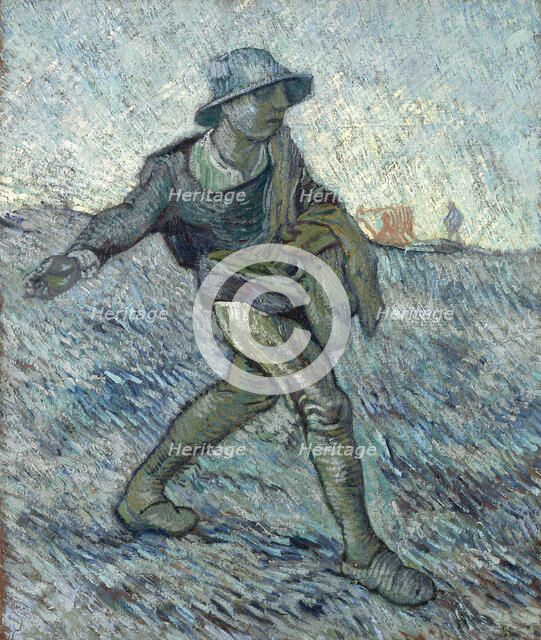 The sower (after Millet), 1890. Creator: Gogh, Vincent, van (1853-1890).