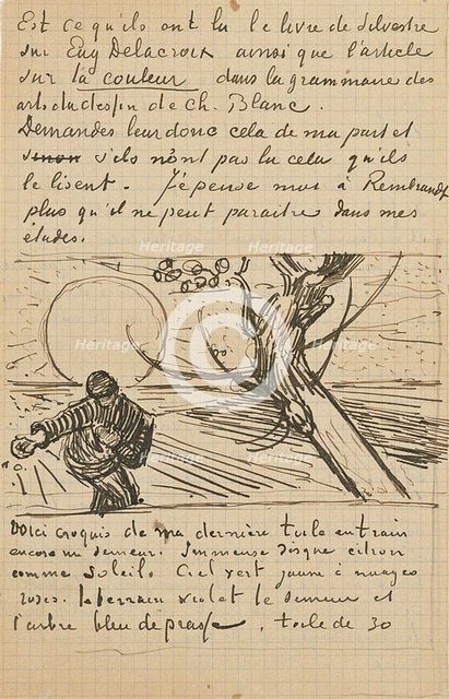 The Sower, Letter to Theo from Arles, c. 25 November 1888. Artist: Gogh, Vincent, van (1853-1890)