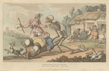 The Sot (The English Dance of Death, plate 12), July 1814. Creator: Thomas Rowlandson