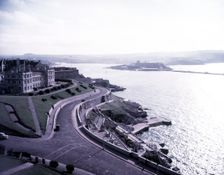 The Sound, Royal Citadel, and Mount Edgecumbe, Plymouth, Devon, c1955. Creator: Arthur Charles Kirby Ware