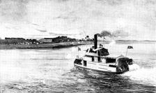 The Soudan Advance: Commander the Hon. C. Keppel,...on his gun-boat the "Zaffir"...at Shendy, 1898. Creator: H. T.