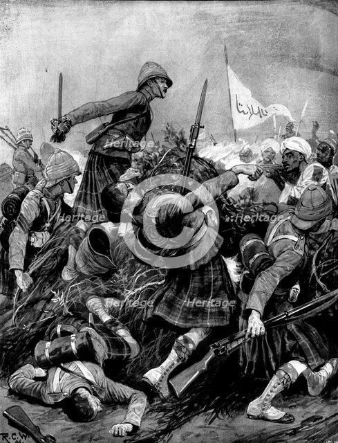 The Soudan Advance: the Seaforth Highlanders forcing Mahmud's Zareba in the Battle of Atbara, 1898. Creator: Unknown.