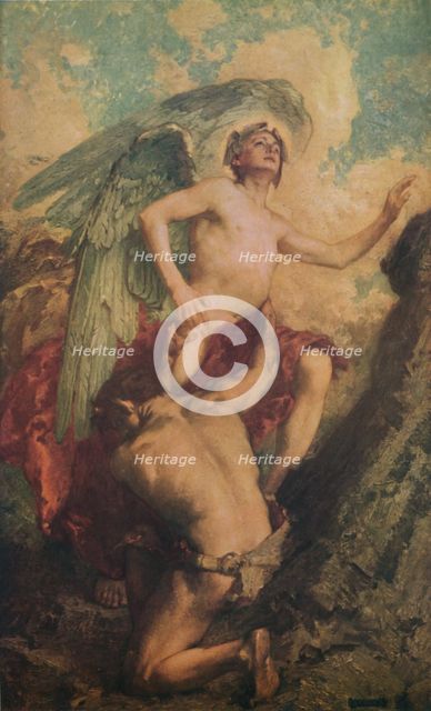 'The Soul and Evil', late 19th-early 20th century, (1914). Creator: James Clark.