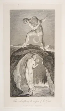The Soul Exploring the Recesses of the Grave, from The Grave, a Poem by Robert Bl..., March 1, 1813. Creator: Luigi Schiavonetti