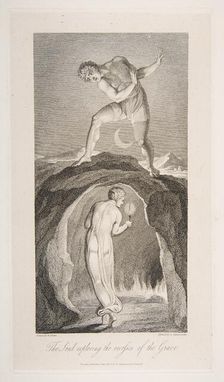 The Soul Exploring the Recesses of the Grave, from The Grave, a Poem by Robert Bl..., March 1, 1813. Creator: Luigi Schiavonetti