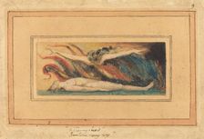 The Soul Hovering Over the Body [from Marriage of Heaven and Hell," plate 14], c. 1796. Creator: William Blake
