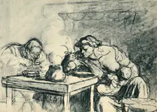 The Soup c1862-1865, (1943). Creator: Honore Daumier