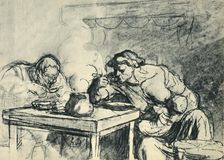 The Soup c1862-1865, (1943). Creator: Honore Daumier