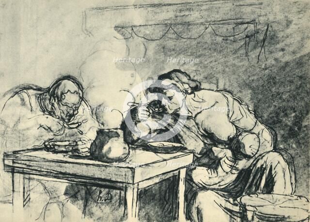 'The Soup', c1862-1865, (1943). Creator: Honore Daumier.