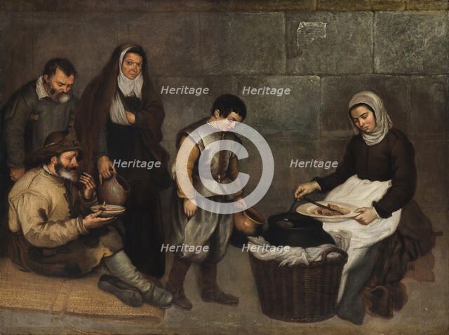 The Soup Kitchen, c.1630. Creator: Puga, Antonio de (1602-1648).