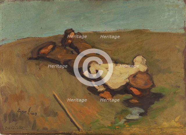 The Source, 1924. Creator: Egger-Lienz, Albin (1868-1926).