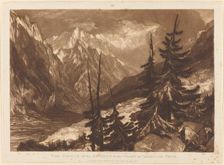 The Source of the Arveron, published 1816. Creator: JMW Turner