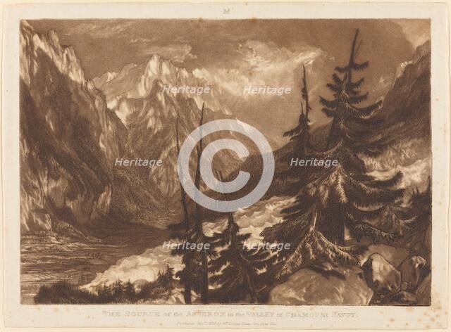 The Source of the Arveron, published 1816. Creator: JMW Turner.