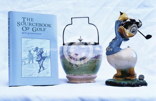 The Sourcebook of Golf, ornamental ware, Donald Duck figure, 1930-81. Artist: Unknown