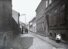 The South Church Alley with dwelling houses and a factory, Landskrona, Sweden, 1900. Creator: Borg Mesch