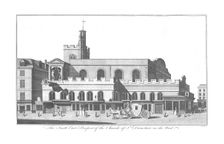 The South East Prospect of St. Dunstan in the West c1756. Creator: Benjamin Cole