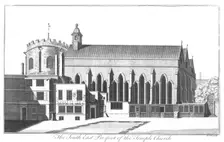 The South East Prospect of Temple Church c1737. Artist: Benjamin Cole
