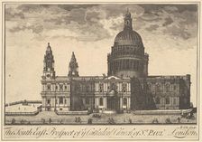 The South East Prospect of the Cathedral Church of St. Paul, London (Overton's Prospects), 1720-30. Creator: Benjamin Cole