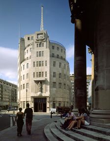The south elevation of BBC Broadcasting House, Westminster, London, 1998. Creator: N Corrie